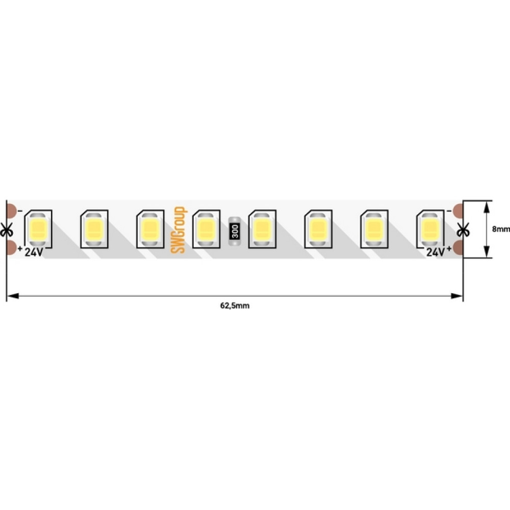 Светодиодная лента  SWG2P128-24-11.5-NW