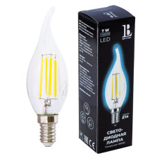 Лампочка светодиодная филаментная E14-7W-WW-flame filament_lb