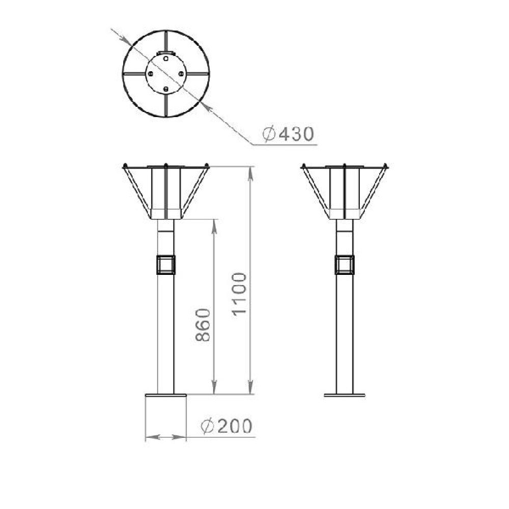 Наземный фонарь Muse 651-11/b-03