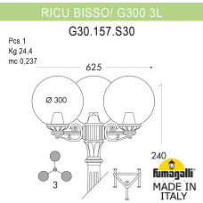 Наземный фонарь GLOBE 300 G30.157.S30.WXF1R