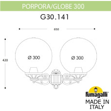 Настенный фонарь уличный GLOBE 300 G30.141.000.WZF1R