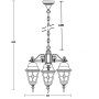 Уличный светильник подвесной QUADRO M lead GLASS 79970МlgY/3 Bl