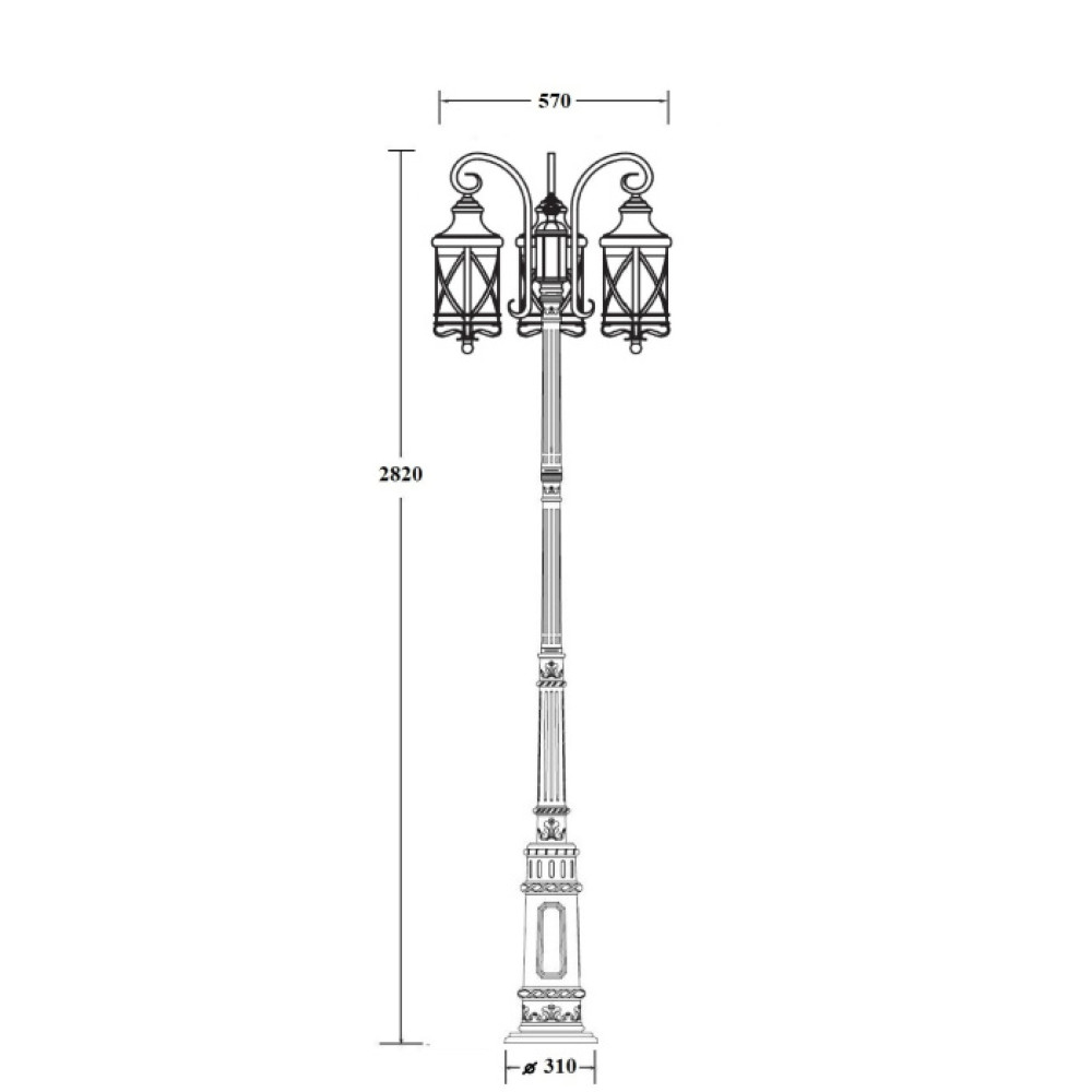 Наземный фонарь LUCERNA 84810B/18/Е7 Bl